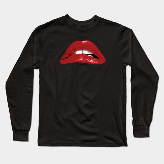 Rocky Horror lips Long Sleeve T-Shirt by zellsbells